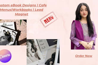 create a canva ebook, workbook, lead magnet, printable PDF, cafe menu