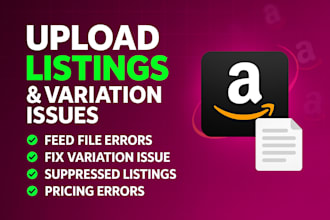 fix amazon fba product listing and variation errors