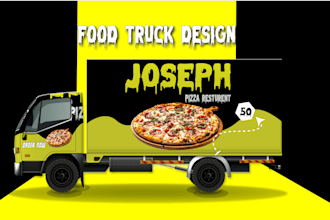 make a  food  truck  menu warp desgin and any vehicle warps