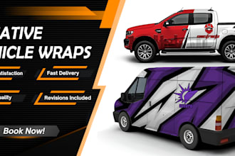 do creative car wrap, truck wrap or vehicle wrap design