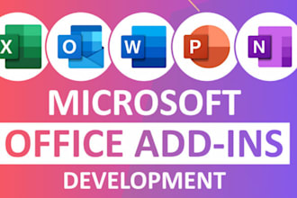 develop custom office addins for word, excel, or outlook integration
