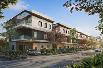 remodel old apartment layout,rural residence house,biophilic interior,cgi render
