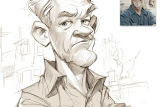 draw avatar big head cartoon caricature portrait