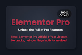 activate elementor pro with a genuine license