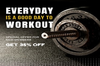creat sports flyer, gym flyer, and fitness flyer poster