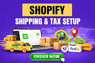 set up shopify shipping settings and shopify tax set up