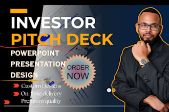 design investor, film pitch deck with powerpoint animation video presentation