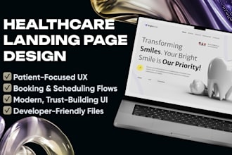design landing page for healthcare saas platform medical clinic website ui figma