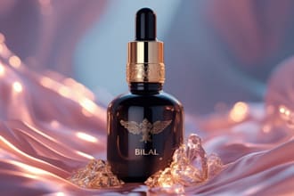 design luxury essential oil and hair oil bottle  with logo