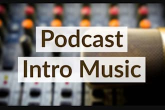 produce a professional jingle, or rap jingle podcast intro, radio