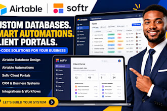 airtable, airtable automations, airtable database, softr io, softr client portal