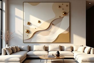 design printable abstract minimal luxury wall art