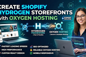 create shopify hydrogen store fronts with oxygen hosting