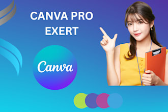 be your canva pro expert and design exclusive design for you