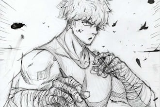 create a manga and anime style artwork