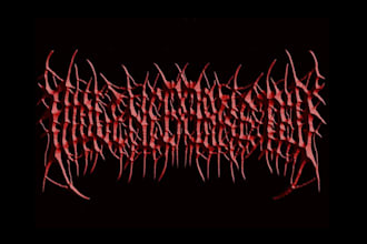 do death metal, slam, and brutal logo