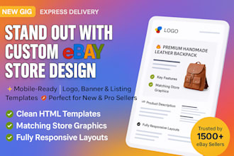 create a responsive ebay store design and HTML template