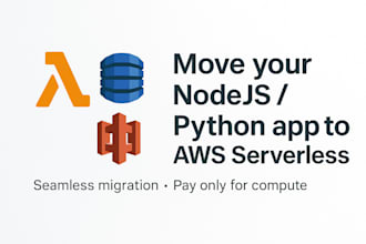 migrate nodejs or python app to AWS serverless stack