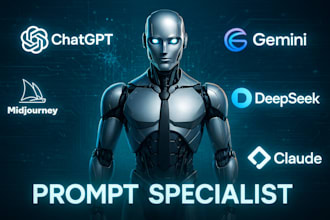 ai prompt engineer, write custom prompt for chatgpt, midjourney, gemini and veo3