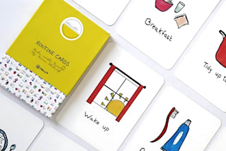do educational card game design flash card memory card box mockup