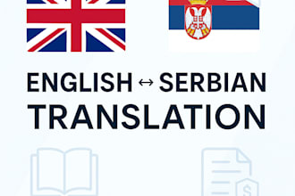 professionally translate english and serbian texts manually