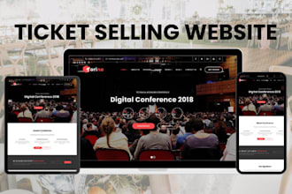 design ticket selling website, event planning website, photo booth website