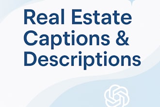 write real estate captions and property descriptions