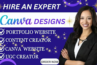 design a ugc portfolio website in canva
