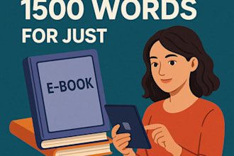 be your writer or ghostwriter for books and ebooks
