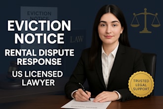 write or respond to eviction notice, rental dispute as landlord tenant lawyer