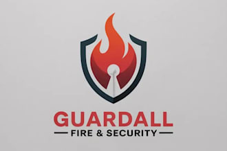 design a professional fire and security logo for your safety brand