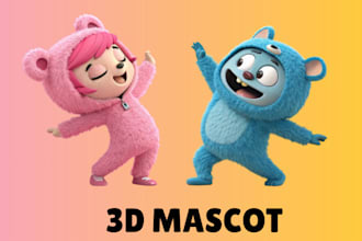 design custom 3d mascot 3d character modeling 3d mascot animation for branding