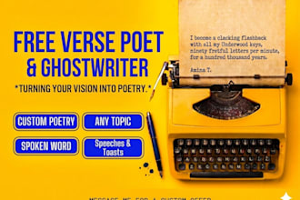 write high quality poetry, spoken word, or prose