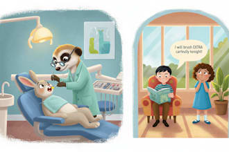 draw kids book illustration, children book illustration