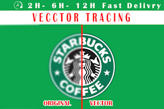 trace and vector your logo manually
