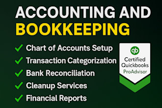 do quickbooks setup, cleanup, and bookkeeping