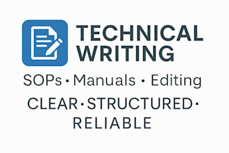 write or edit technical and operational documentation