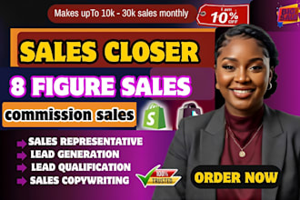 sales representative high ticket sales closer lead generation sales person
