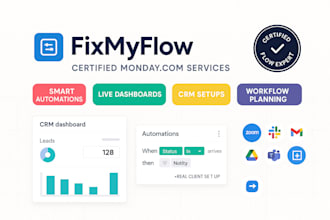 set up monday automations as a certified pmp