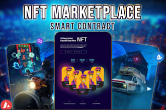 develop nft marketplace, nft staking, nft minting engine, nft minting website