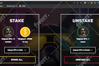 create solana nft staking website