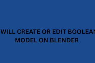 create or edit boolean model on blender