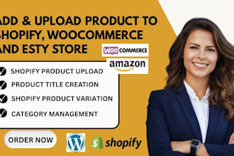 add list product upload product to shopify woocommerce  esty amazon ebay listing
