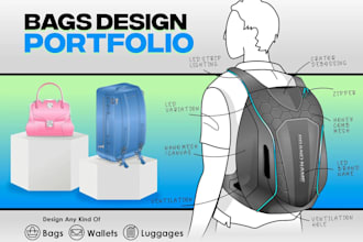 design custom bags tote bag handbag and accessories for startup brands tech pack