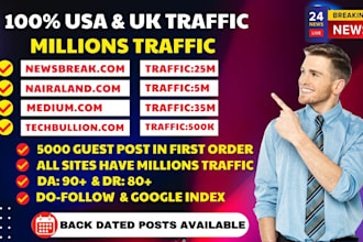 write and publish article do SEO on newsbreak premium guest post