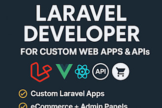 build secure laravel web apps, ecommerce, and admin panels