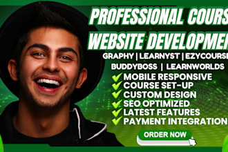develop learnyst, graphy, ezycourse, learnworlds and lms course website