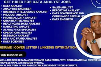 write ats resume for data analyst, data scientist and business analyst