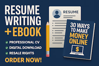 write you a job winning resume, cover letter  linkedin opt and bonus ebook