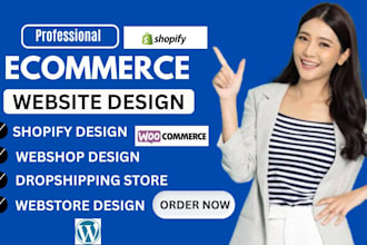 do shopify webshop  dropshipping store, shopify  etsy webstore ecommerce website